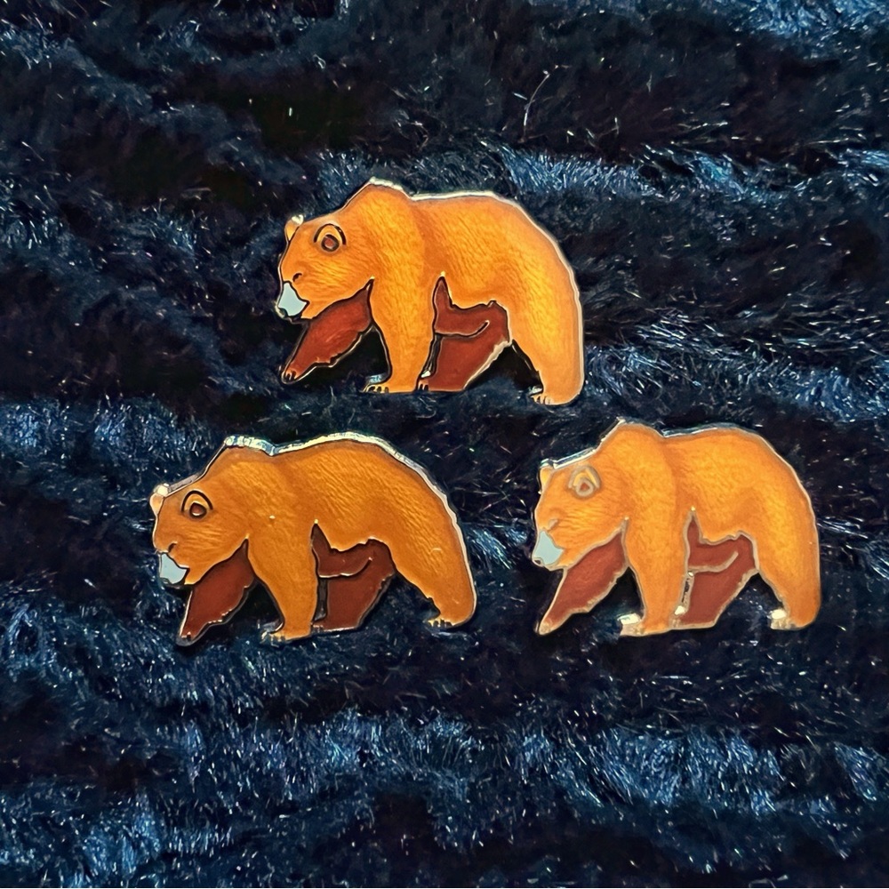 ⭐️SET OF 3⭐️ Three Bears Enamel Pins